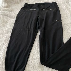 INC black leggings with silver zippers